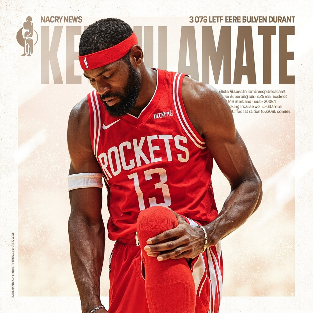 Shams：杜兰特训练中右膝受伤 乐观估计能出战G1