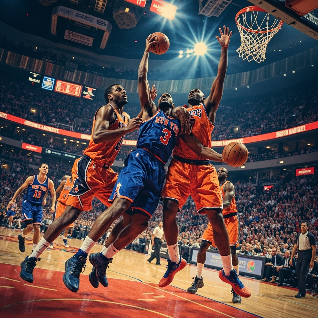 尼克斯客场力克老鹰取季后赛开门红：布伦森32分领衔连胜