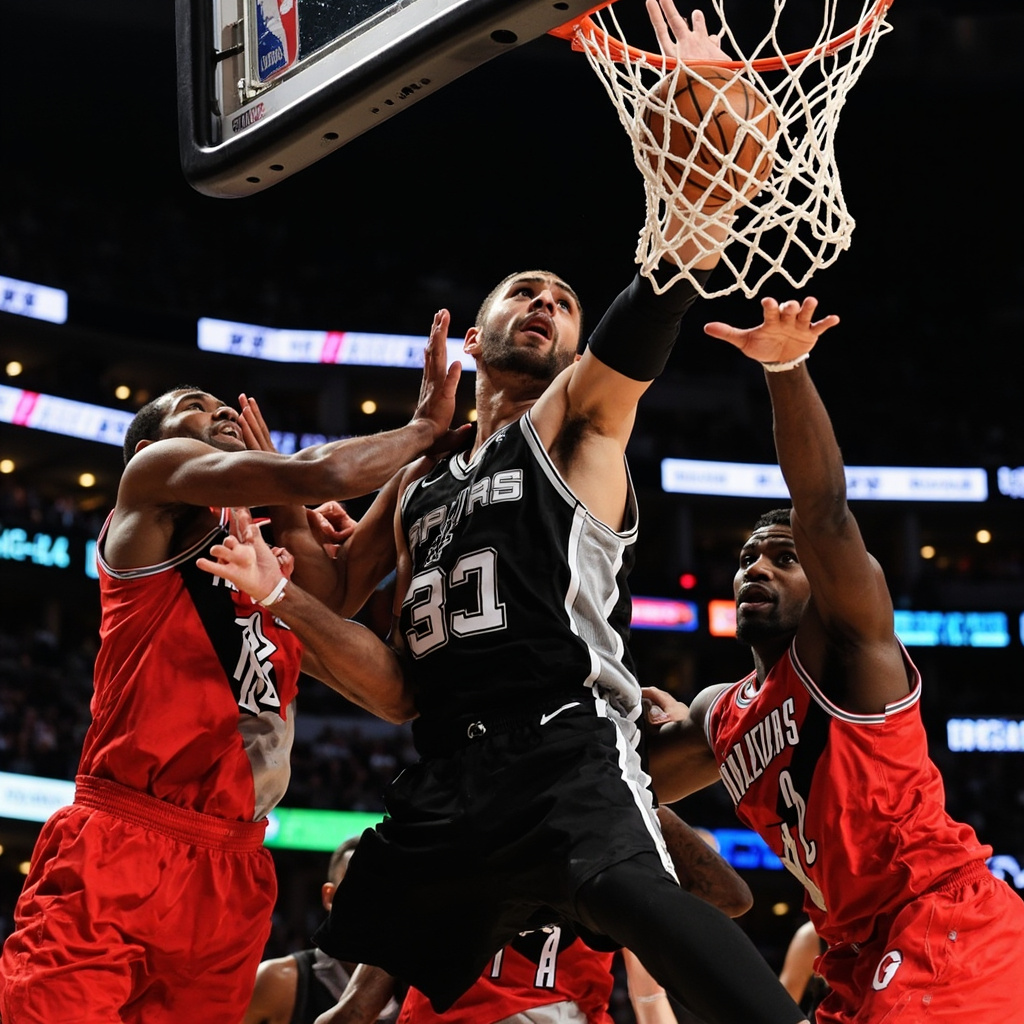 NBA直播：马刺主场迎战开拓者，两队激战正酣比分紧咬