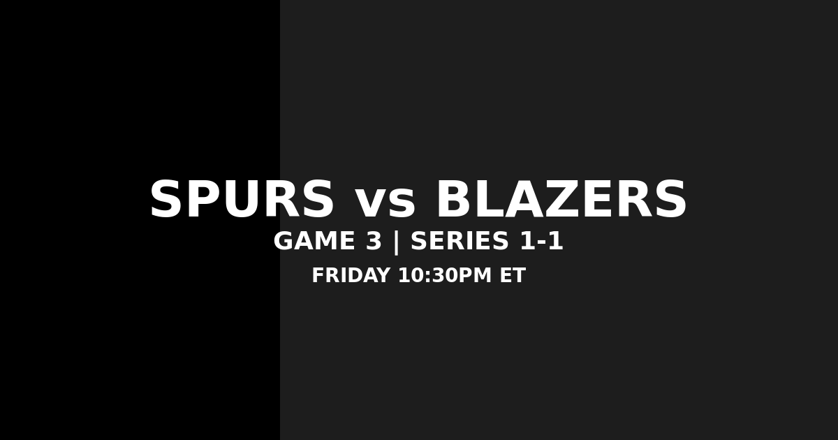 NBA季后赛前瞻：马刺客场挑战开拓者G3，文班出战成疑系列赛进入白热化