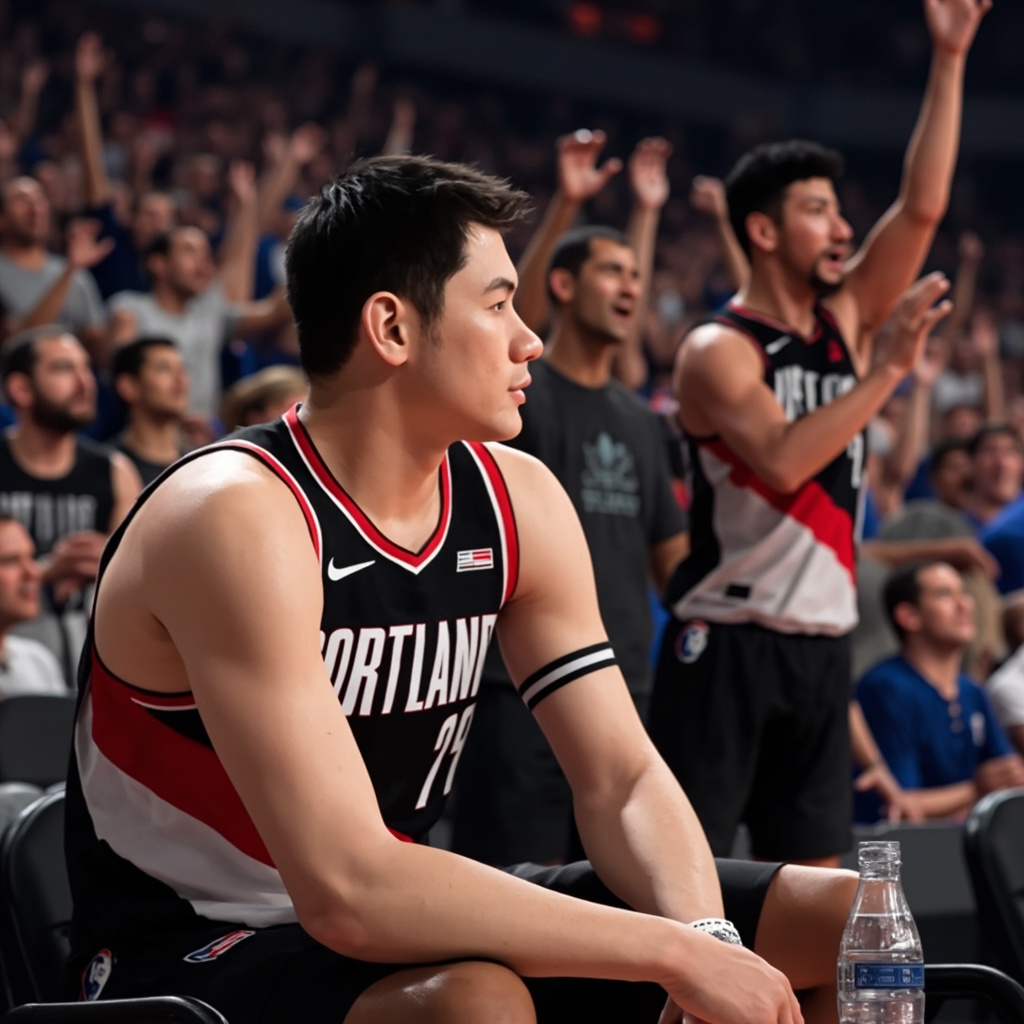 中国球员杨瀚森NBA季后赛躺赢！开拓者逆转马刺，中国新秀喜迎生涯首胜