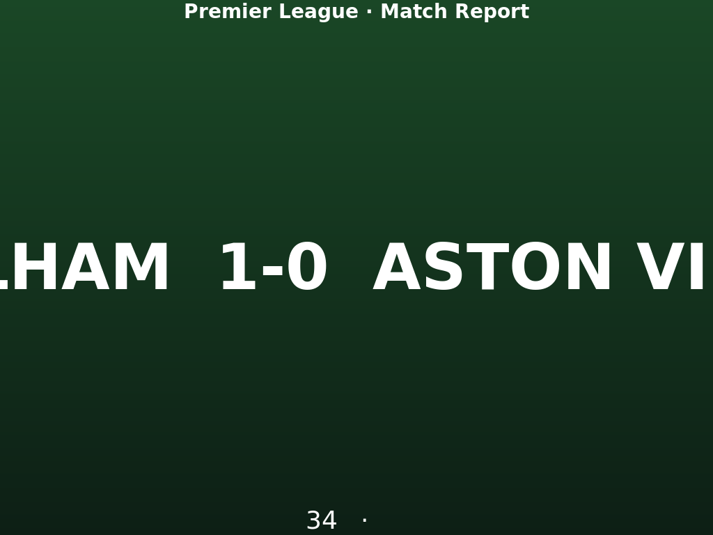 前瞻|英超 富勒姆静候阿斯顿维拉 争欧联席位关键三分不容有失