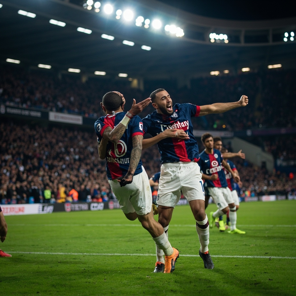 巴黎圣日耳曼1-2里昂！法甲卫冕之路遭重创